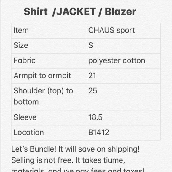 š3/$20 CHAUSāSport Womens Size Smallā Red blouse studs S AOF-B - Picture 6 of 6